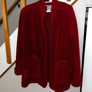Vintage red sweater/ jacket